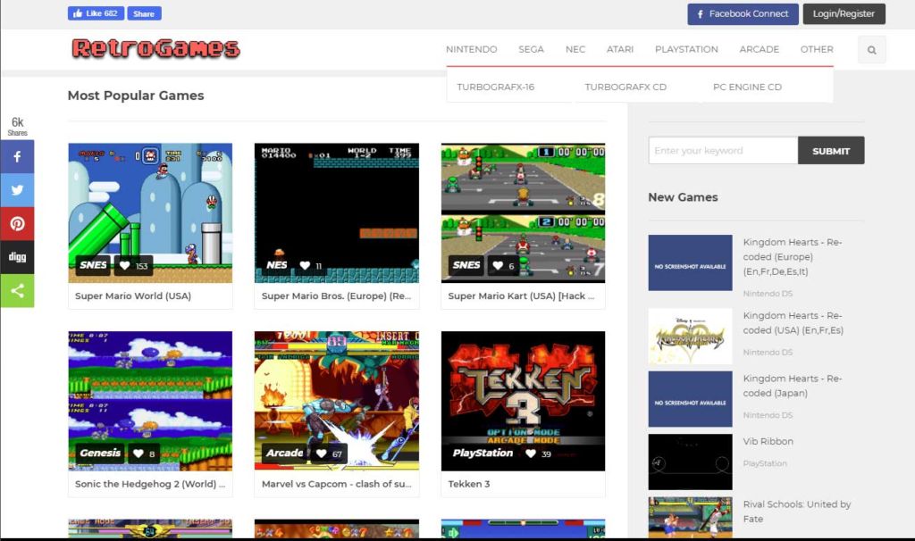 【無料ゲーム】ファミコン、プレステ、PCエンジンからDSまで！ ブラウザで遊べるレトロゲームサイト レトロゲームで遊ぼう！
